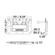 Medium Black Recessed Handle with Rivet Protection